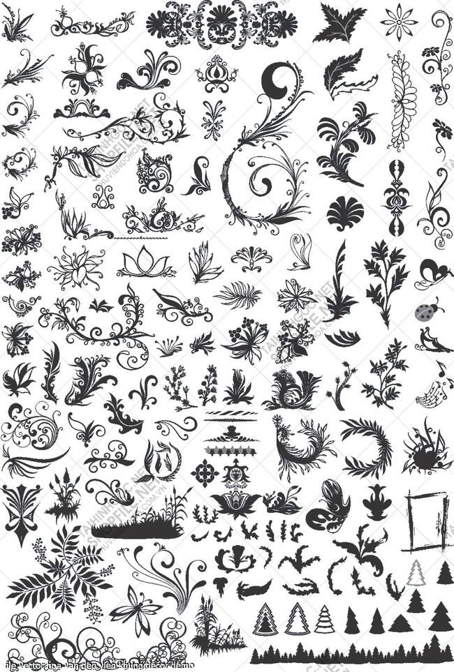 file vector hoa van dep vien khung decor 